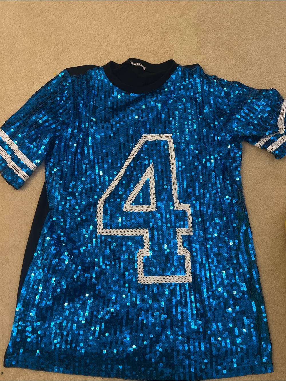 Panthers Sparkley Jersey Dress